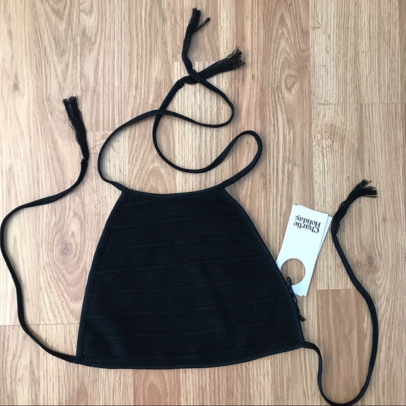 Charlie Holiday Black Death Valley Crochet Halter - Picture 3 of 3